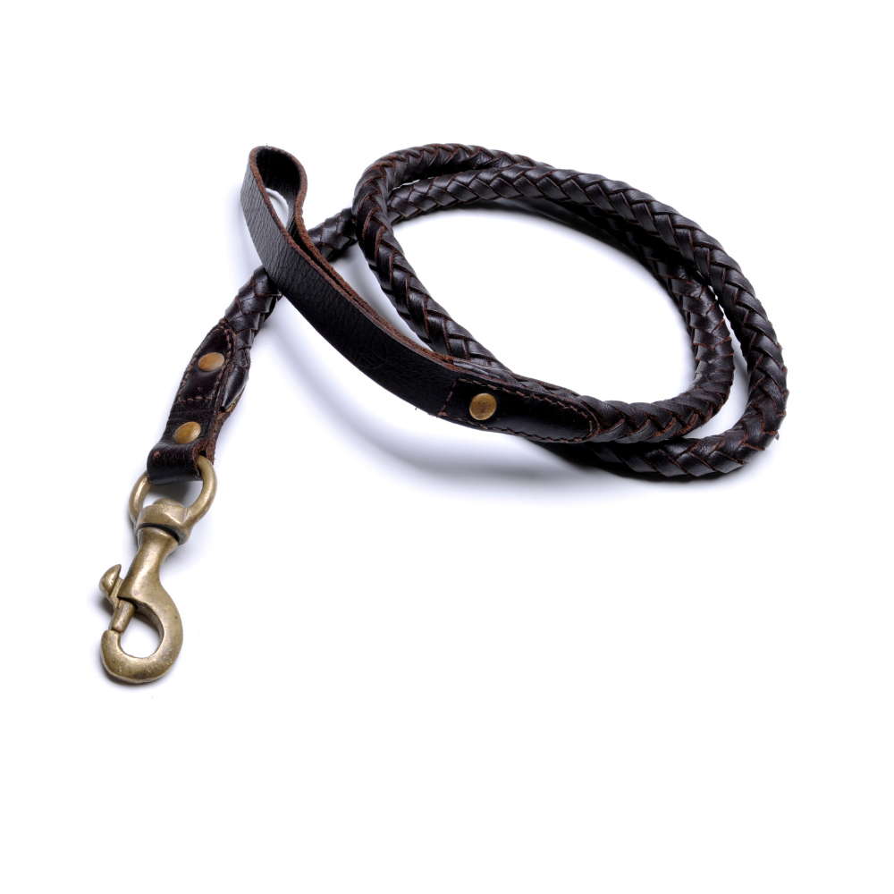 Classic Braided Leather Leash